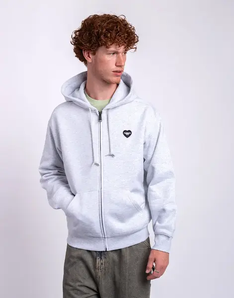 Carhartt WIP Hooded Heart II Hartt Sweat Jacket Ash Heather XL