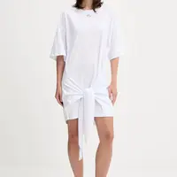 Šaty Diesel D-EIVOR bílá barva, mini, oversize, A19232.0NIAX