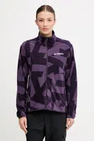 Outdoorová mikina adidas TERREX Multi dámská, fialová barva, vzorovaná, JN0996