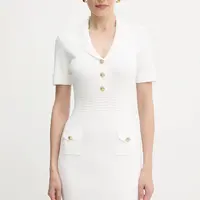 Šaty Guess FELICITY béžová barva, mini, přiléhavé, W5YK29 Z0130