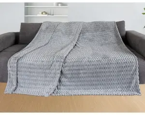 Deka Cashmere touch Big Dots 220x240 cm, strieborná%