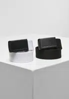 Canvas belt Kids 2-Pack black+white