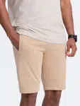 Ombre BASIC men's cotton sweatshorts - beige