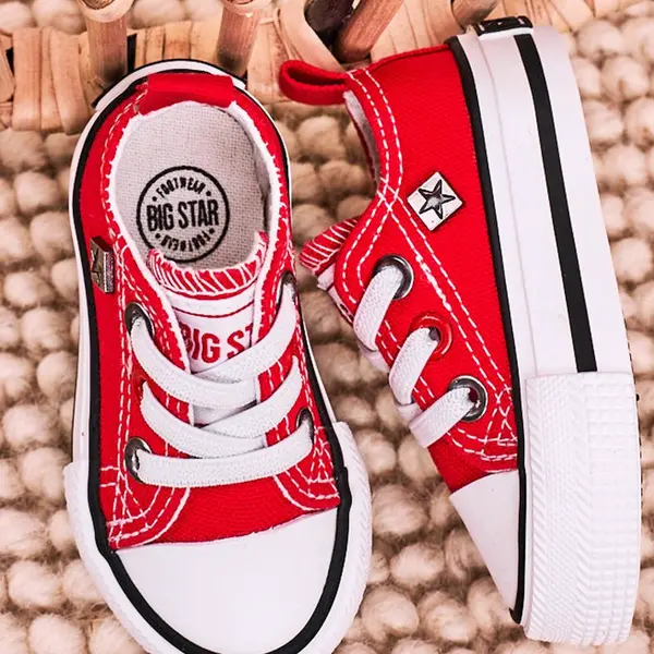 BIG STAR SHOES Červené tenisky Classic Detst's Low Big Star