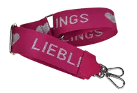 NovaKabelka.sk Látkový prídavný popruh lieblings fuxia