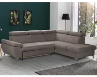 Rohová sedacia súprava Gisele, béžová taupe látka, pravý roh%