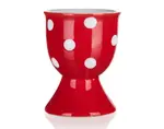 Kalíšok na vajíčka Dots 7 cm, červená bodkovaná%