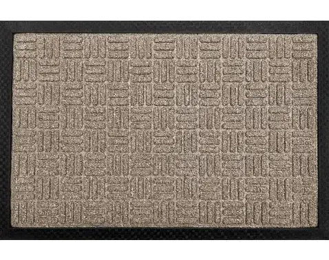 Rohožka 40x60 cm, béžová s čiernymi okrajmi%