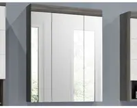 Kúpeľňová skrinka so zrkadlom Scout, šedý dub%