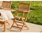Skladacie záhradné kreslo Bogo, tropické drevo%