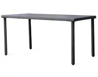 Obdĺžnikový záhradný stôl Alford 150x90 cm, černý%