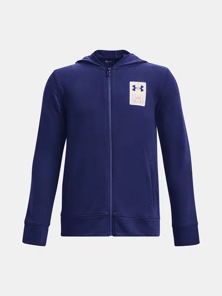 Tmavomodrá chlapčenská mikina Under Armour UA Rival Terry FZ Hoodie
