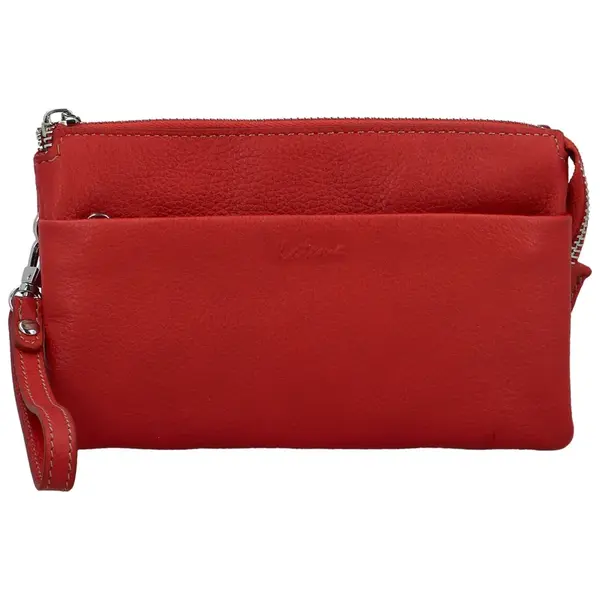 Dámska kožená crossbody kabelka červená - Katana Isola