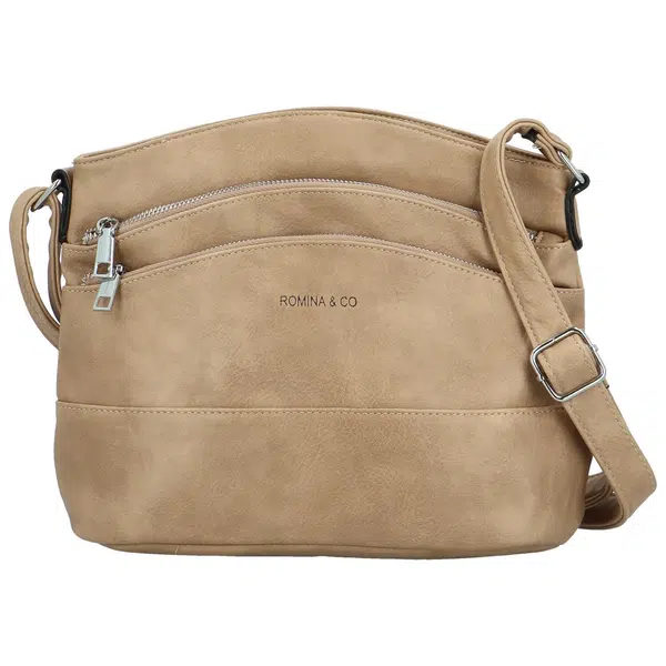 Dámska crossbody kabelka tmavobéžová - Romina & Co Bags Nerys