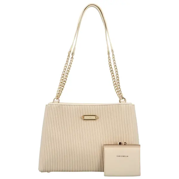Dámska kabelka cez rameno béžová - Chrisbella Shaniqa
