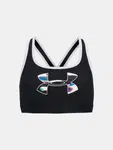 Čierna dievčenská športová podprsenka Under Armour G Crossback Graphic