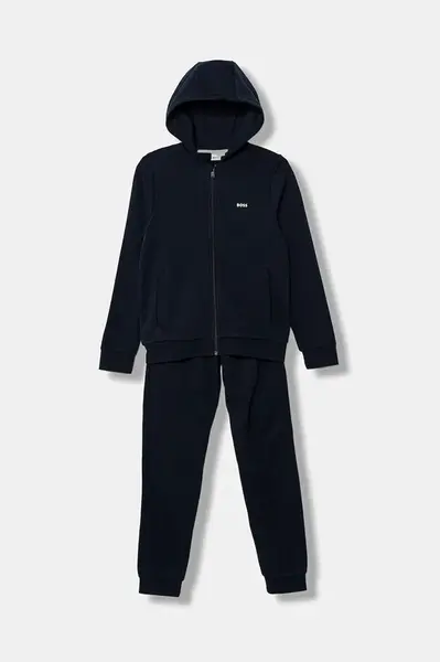 Dětská tepláková souprava BOSS tmavomodrá barva, J52403