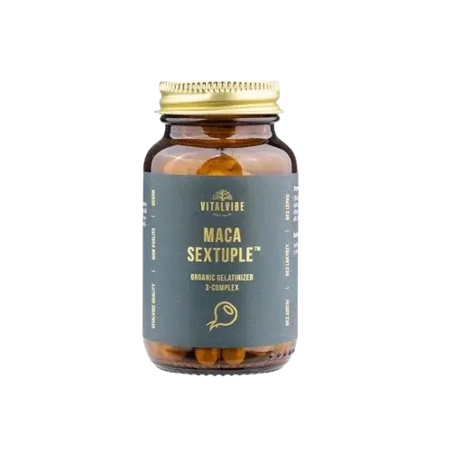 VITALVIBE Maca Sextuple™ BIO Gelatinized 3-Complex, 60 kapsúl