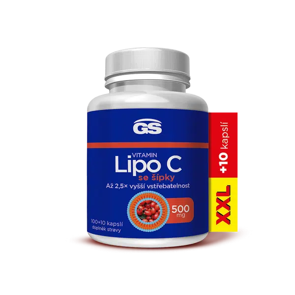 GS Vitamin Lipo C 500 mg se šípky XXL 100 + 10 kapslí