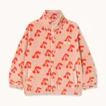 Dětská bunda Tinycottons CHERRIES POLAR JACKET oranžová barva, AW25-568
