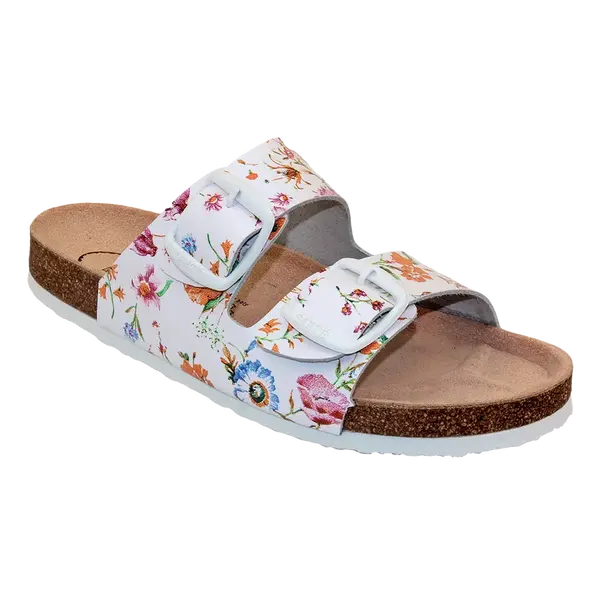 SANTÉ Dámský pantofel D/21N/FLORA BÍLÁ v.38