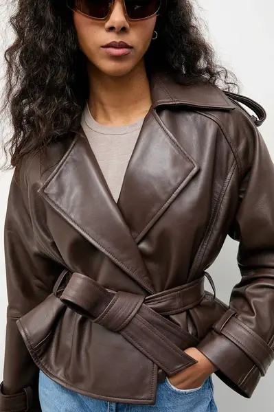 Answear.LAB krátká bunda ženská kožená