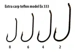 Extra carp háčiky teflon séria  ex 333   ( 10ks v balení)-veľkosť 6