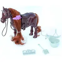 Alltoys Koník s doplnkami tmavo hnedý