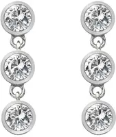 Hot Diamonds Strieborné náušnice s topaz a pravým diamantom Willow DE585