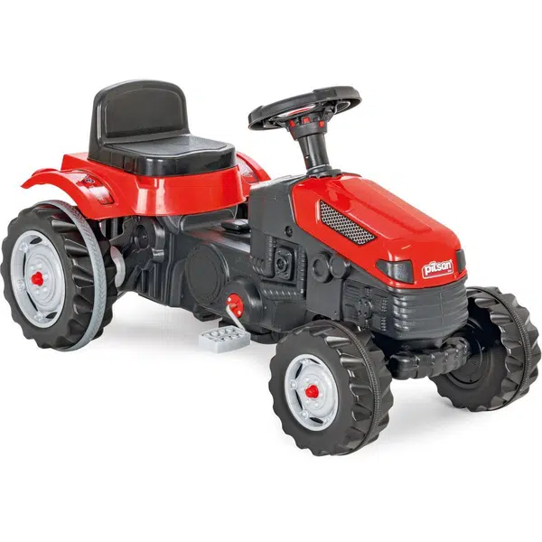 Traktor šliapací červený