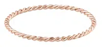 Troli Minimalistický pozlátený prsteň z ocele Rose Gold 60 mm