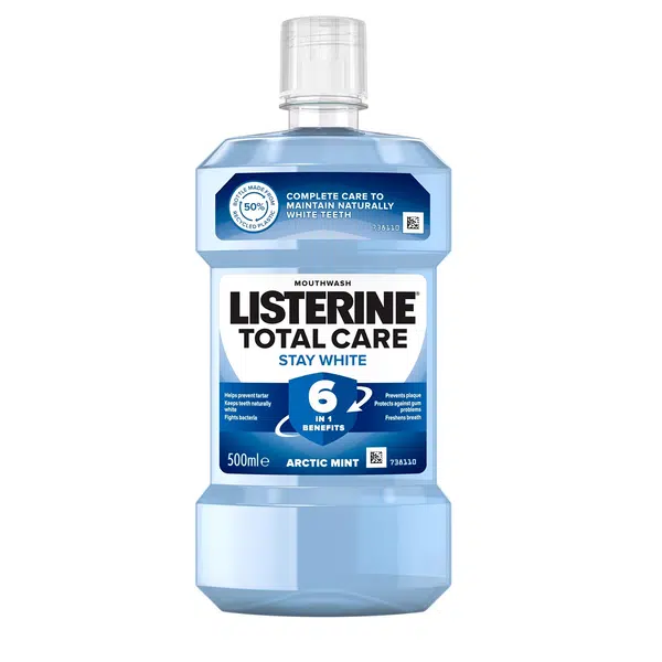 Listerine Ústna voda s bieliacim účinkom Total Care Stay White 500 ml