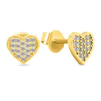 Brilio Silver Trblietavé srdiečkové náušnice zo striebra EA514Y