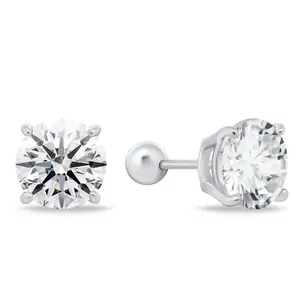 Brilio Silver Strieborné náušnice s čírymi zirkónmi EA18W 0,8 cm
