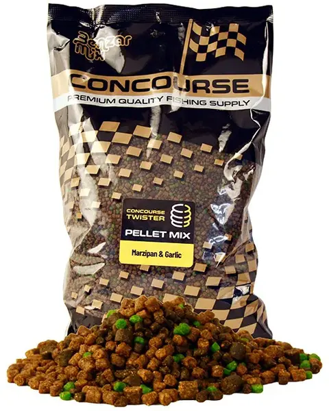 Benzar mix mikro pelety concourse twister pellet mix 2 a 4 mm 800 g - marcipán cesnak