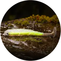 Redbass gumová nástraha ripper swimmer slim gold fish uv - s 70 mm