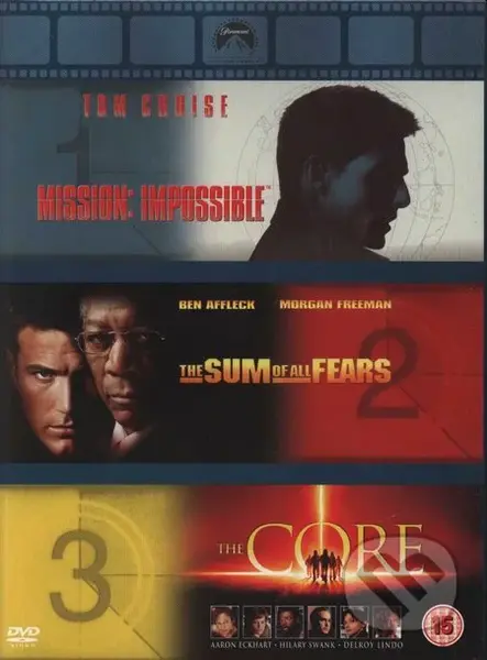 Akční pack 3DVD-Nejhorší obavy+Jádro+Mission : Impossible 1 - film z kategorie Akční sci-fi