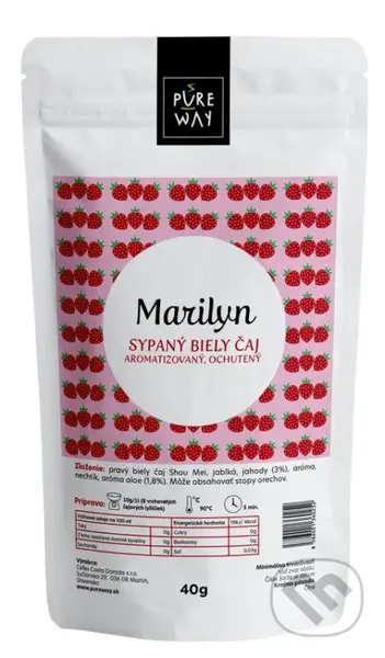 Marilyn - sypaný biely čaj aromatizovaný, ochutený