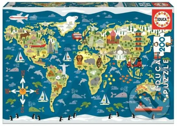 Mapa světa - puzzle z kategorie Ostatné