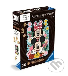 Dřevěné puzzle Disney: Mickey a Minnie - puzzle z kategorie 60 - 300 dílků