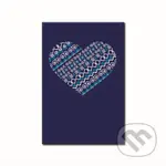 Notes Folk Srdce modrý (linajkovaný)