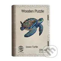 Dřevěné puzzle Zelená želva A3 - puzzle z kategorie Zvířata