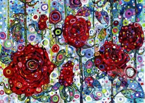Sally Rich - Roses - puzzle z kategorie Umělecké