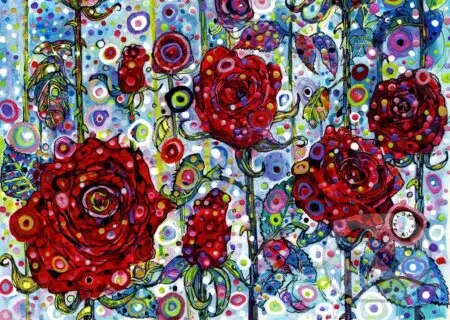 Sally Rich - Roses - puzzle z kategorie Umělecké