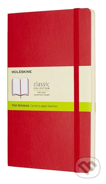 Moleskine - červený zápisník (stredný, čistý)