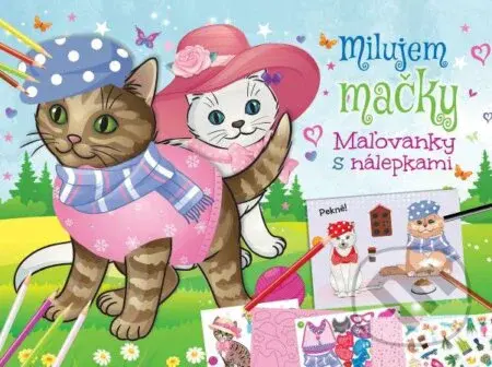 Milujem mačky (Maľovanky s nálepkami) - kniha z kategorie Omalovánky