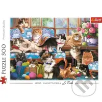 Kočičí rodinka - puzzle z kategorie Zvířata