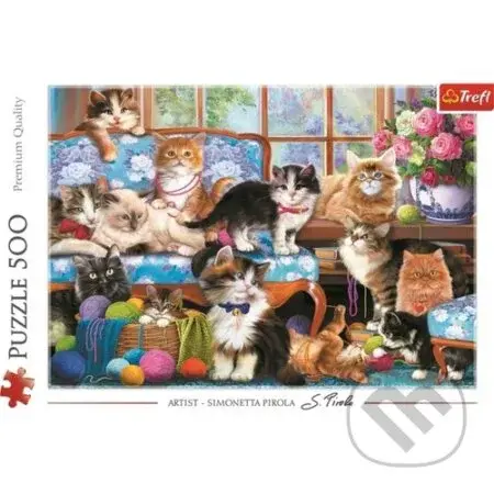 Kočičí rodinka - puzzle z kategorie Zvířata