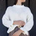 Gemre White asymmetric oversized sweater Castia