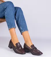 Gemre Brown women's heeled shoes with metallic decoration Sopolino